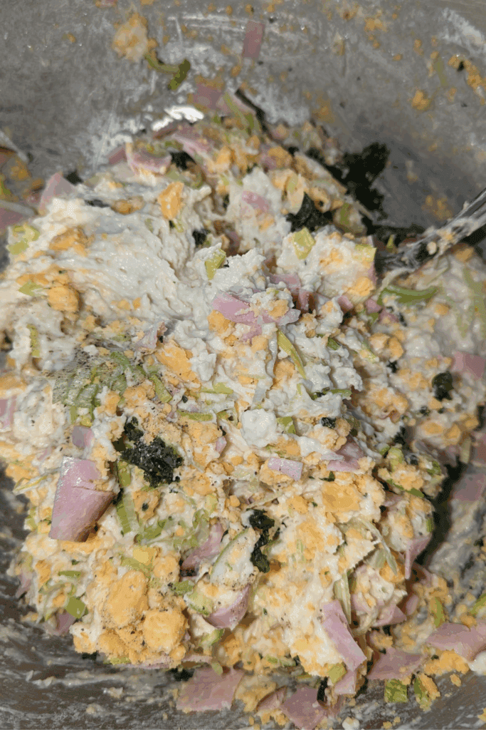 the mixed bread batter