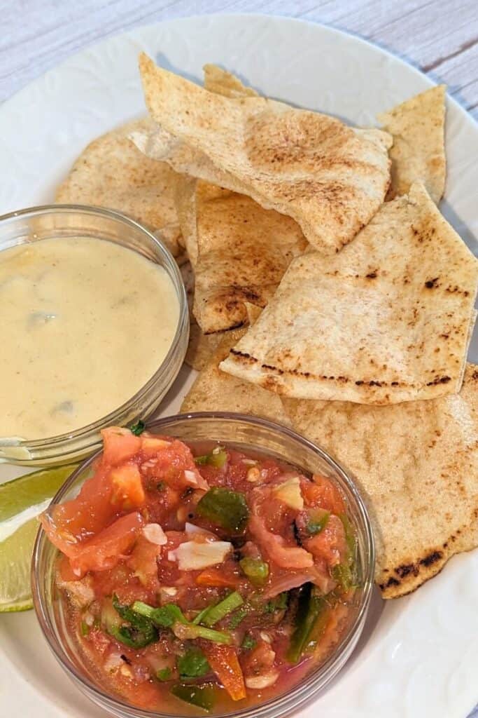 fifteen minute air fryer pita chips with brown butter