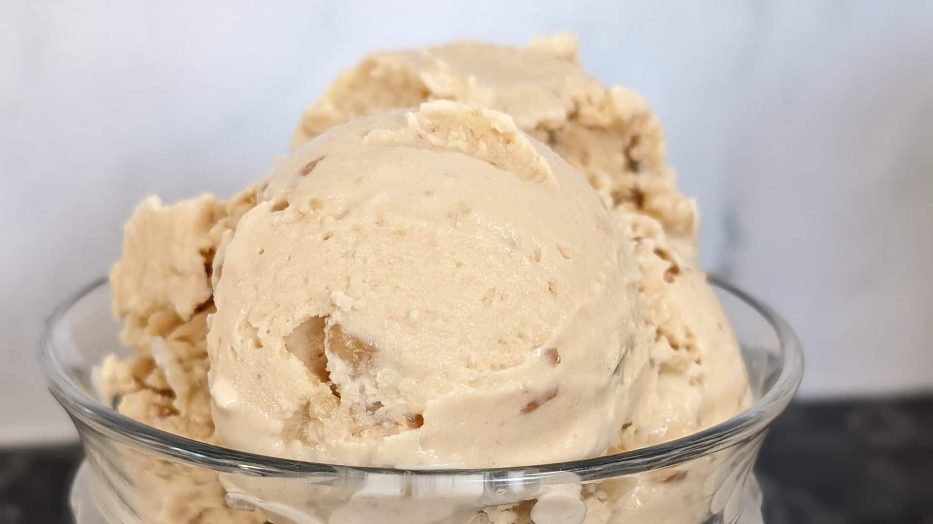 Ninja Creami Maple walnut ice cream with maple sugar