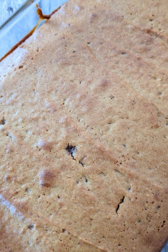 baked chai sheet cake