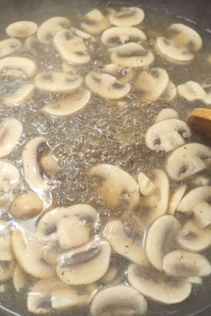 simmering sauce until thickened