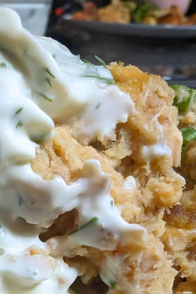 the salmon loaf with dill sauce