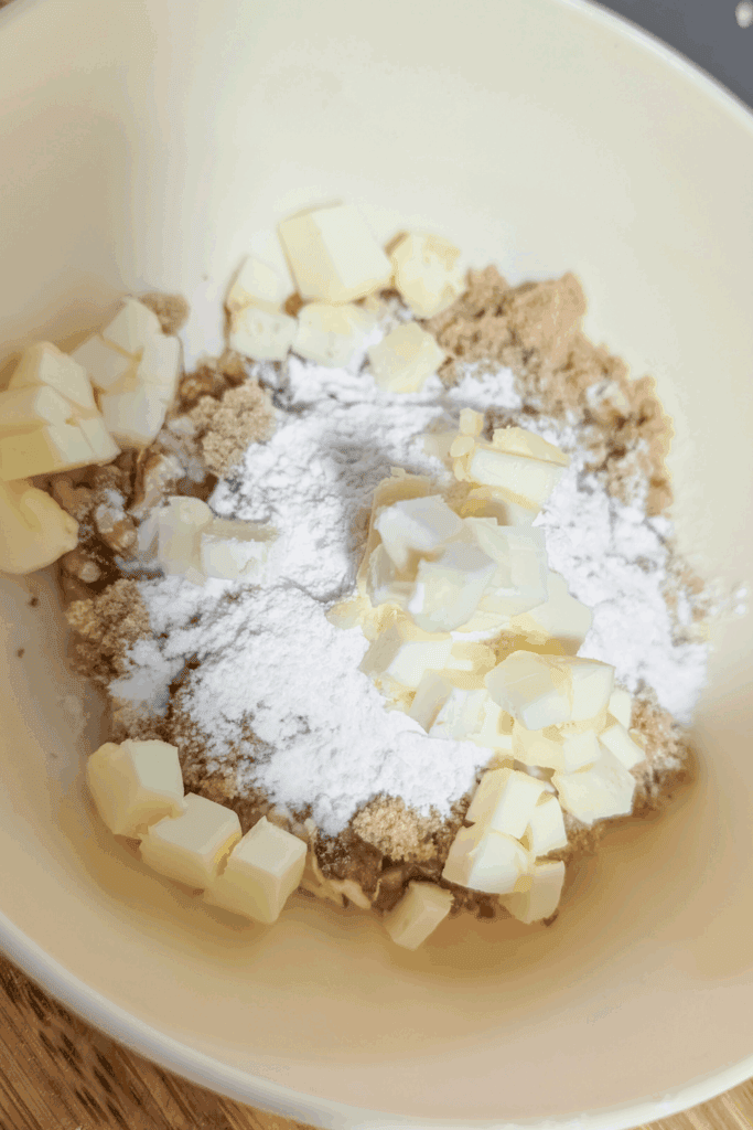 making the streusel topping