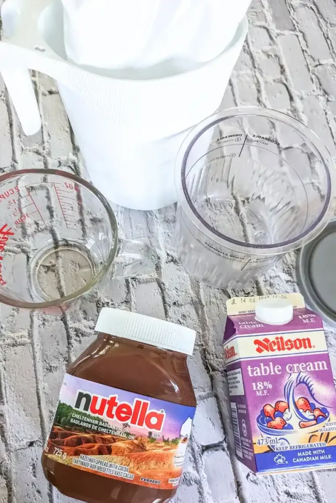 the Nutella mocha ingredients