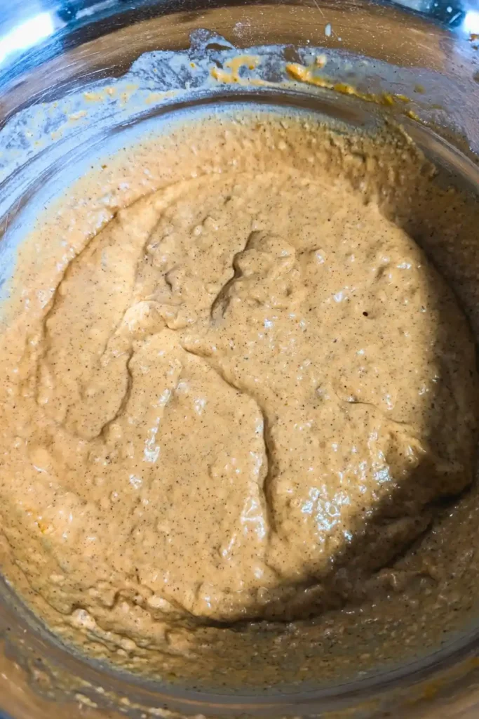 the mixed batter.