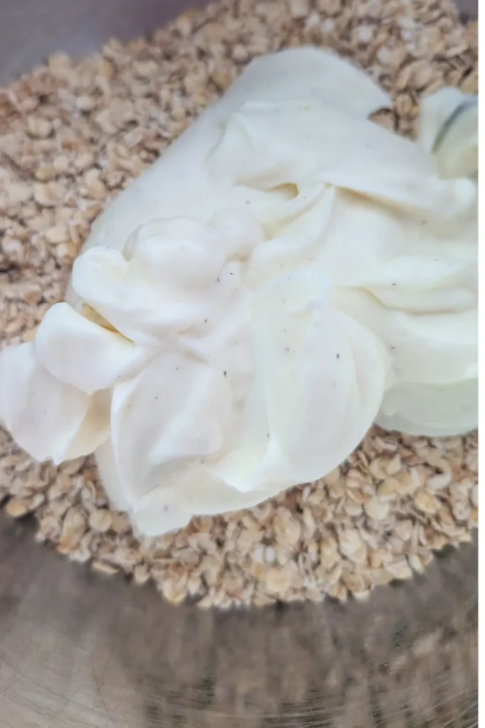 adding Greek yogurt to whole oats