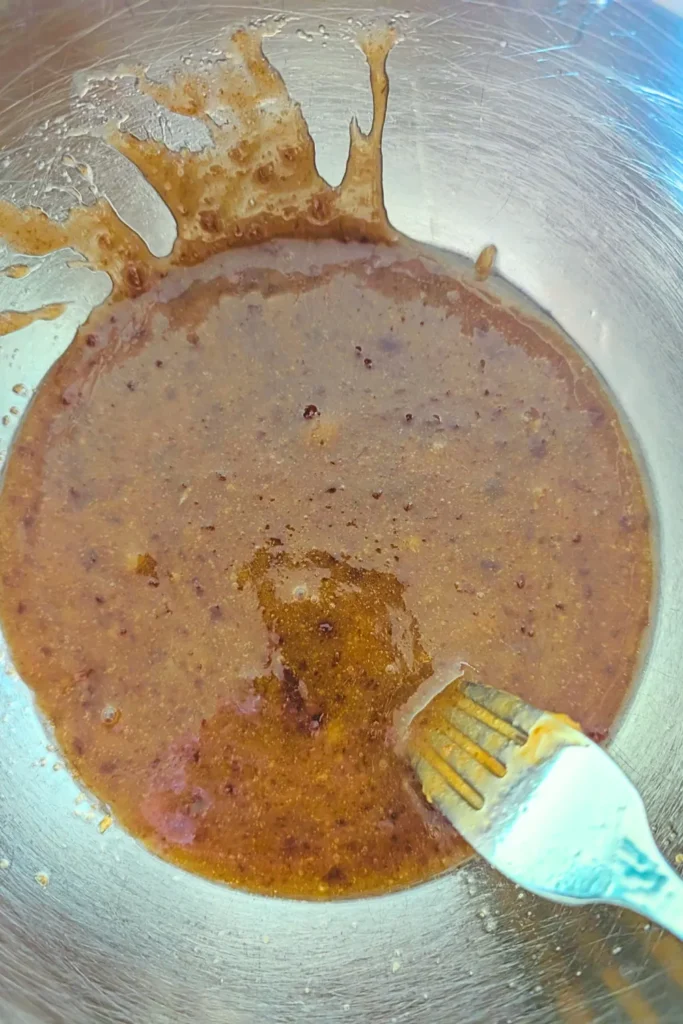 the whipped egg oil sugar