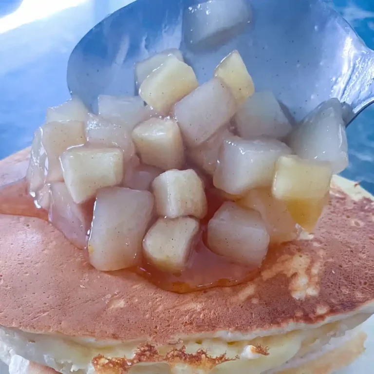 apple cinnamon pear compote pancake topping