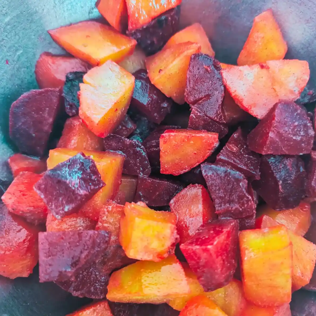easy air fryer roasted beets with peppered honey