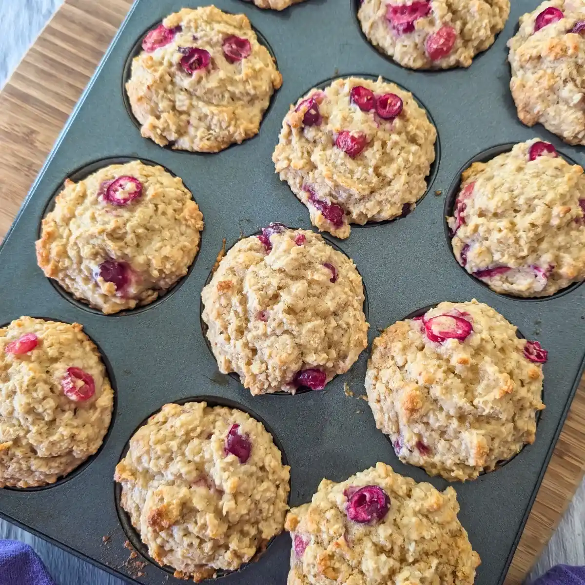 oatmeal cranberry wholesome fruit muffins