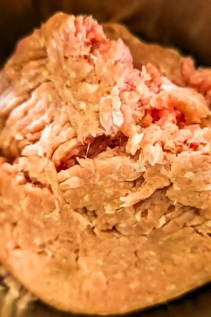 ground turkey in bowl
