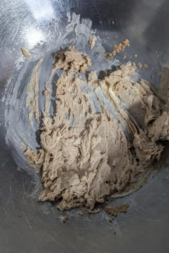 creamed butter and sugar in bowl