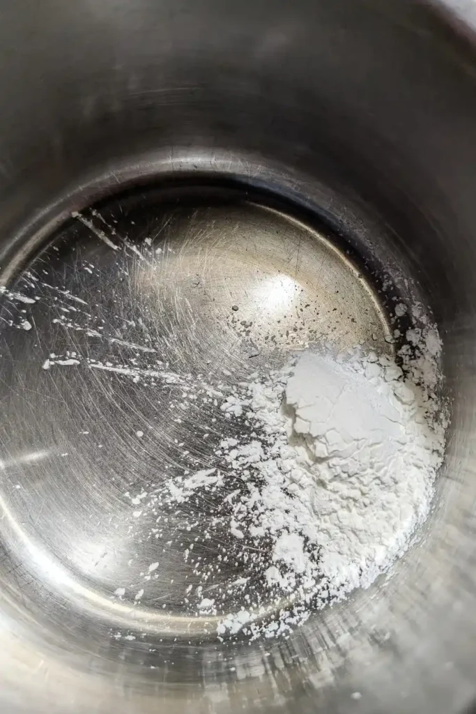cornstarch in saucepan