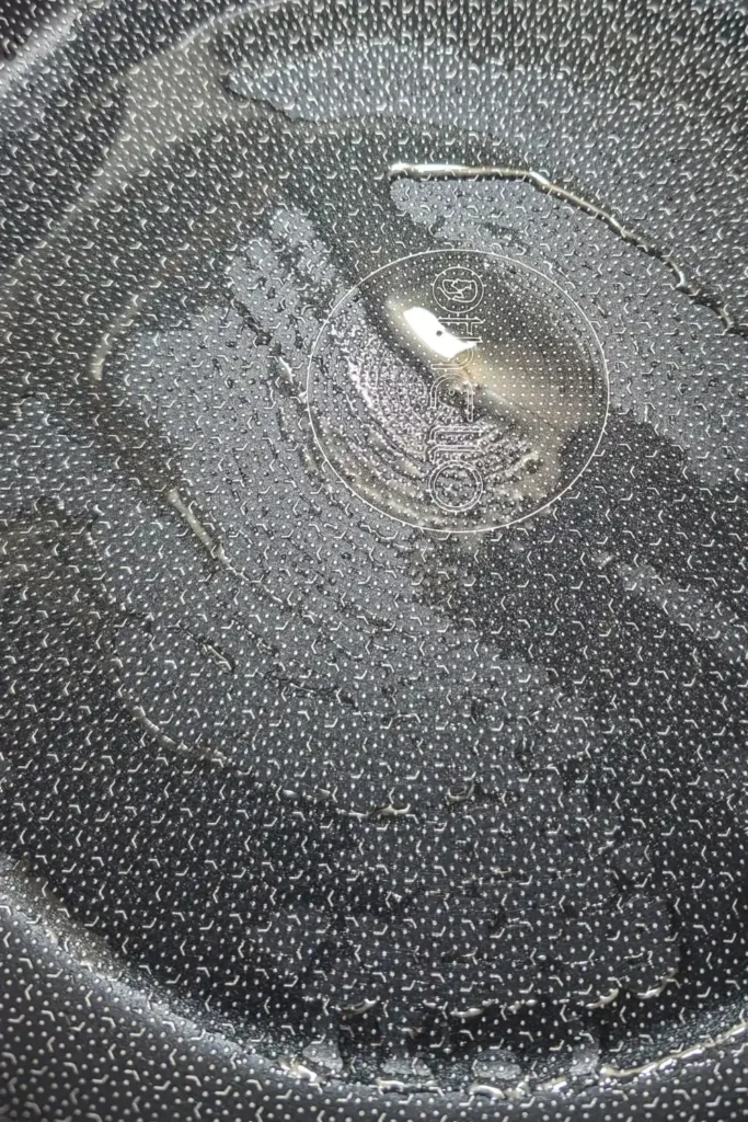 olive oil in frying pan