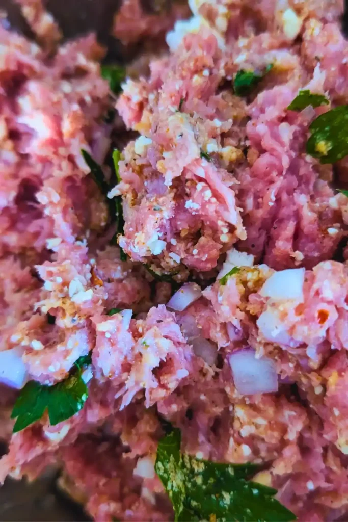 the turkey meatball mixture