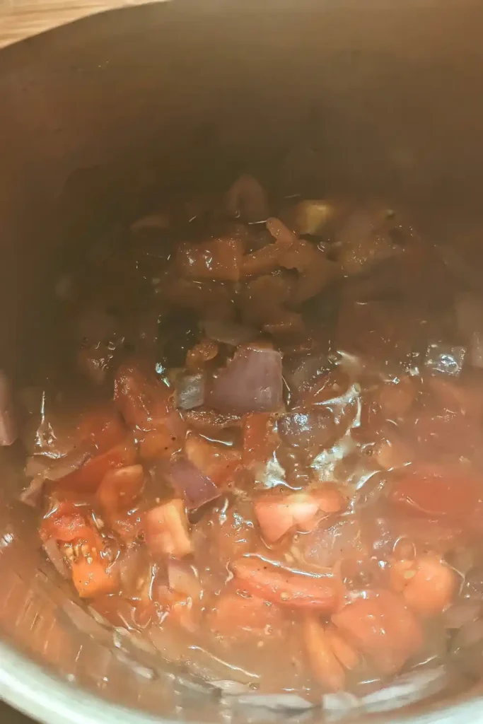 letting chutney simmer