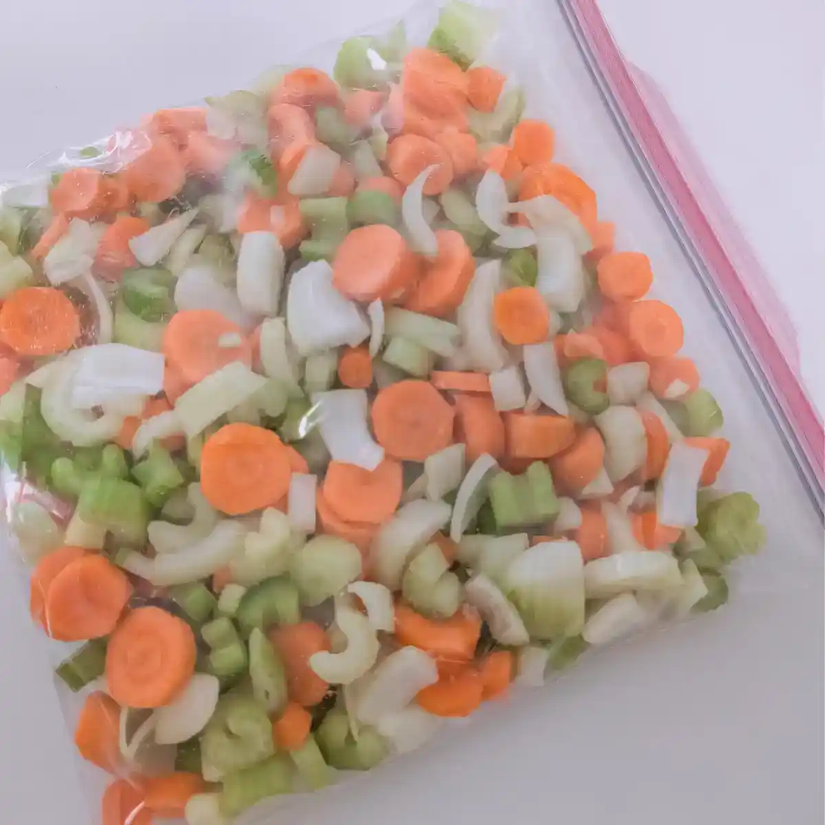 mirepoix in freezer bag
