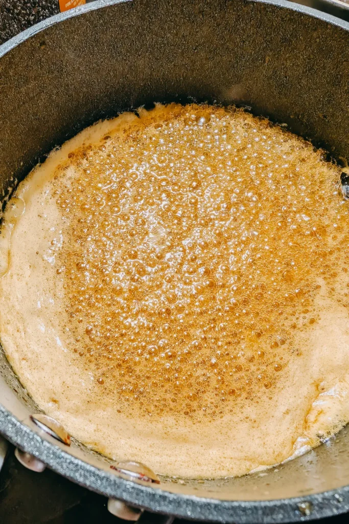 thickening with the cornstarch slurry