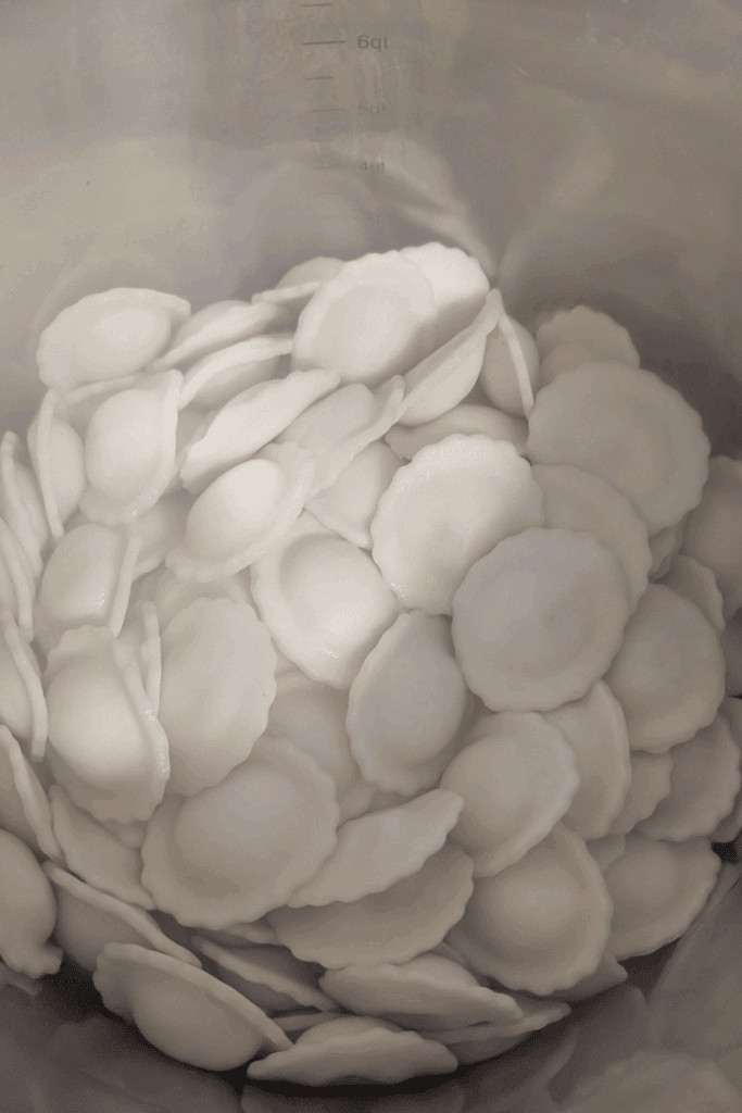 hot boiled ravioli