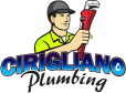 Cirigliano Plumbing LLC’s logo shows expertise in plumbing and sewer drain services. The company name stands out clearly.