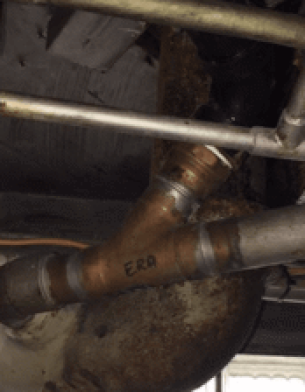 Cirigliano Plumbing LLC shows corroded pipes that need repair to prevent leaks or plumbing issues.