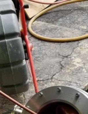 Cirigliano Plumbing LLC technician uses equipment to check and clear a pipe during a repair job in Pleasant Hills.