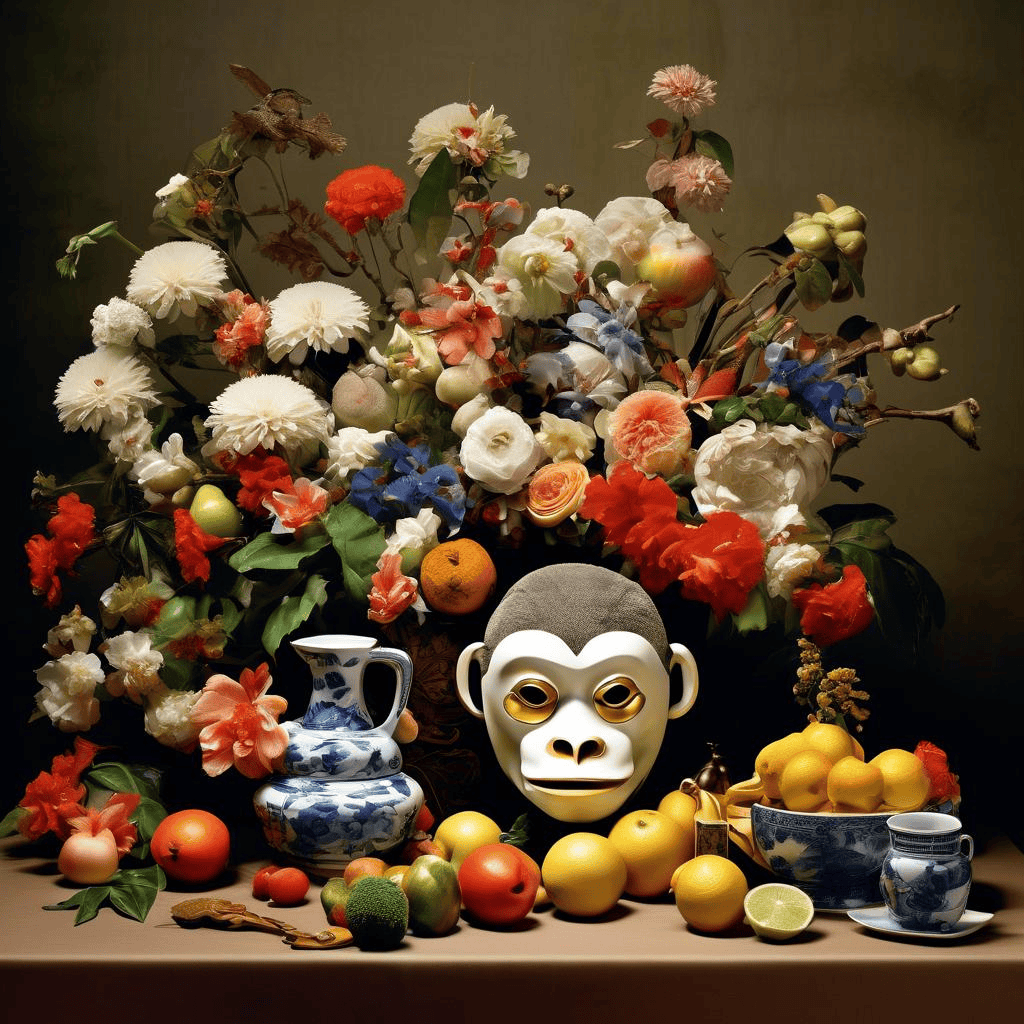 Still-Life with Monkey Mask – Toyota Hokkei