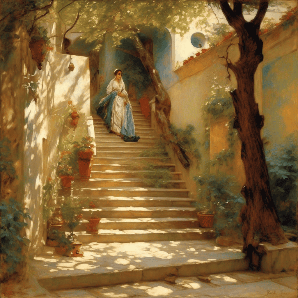 The Staircase Under the Trees – Rudolf Ernst