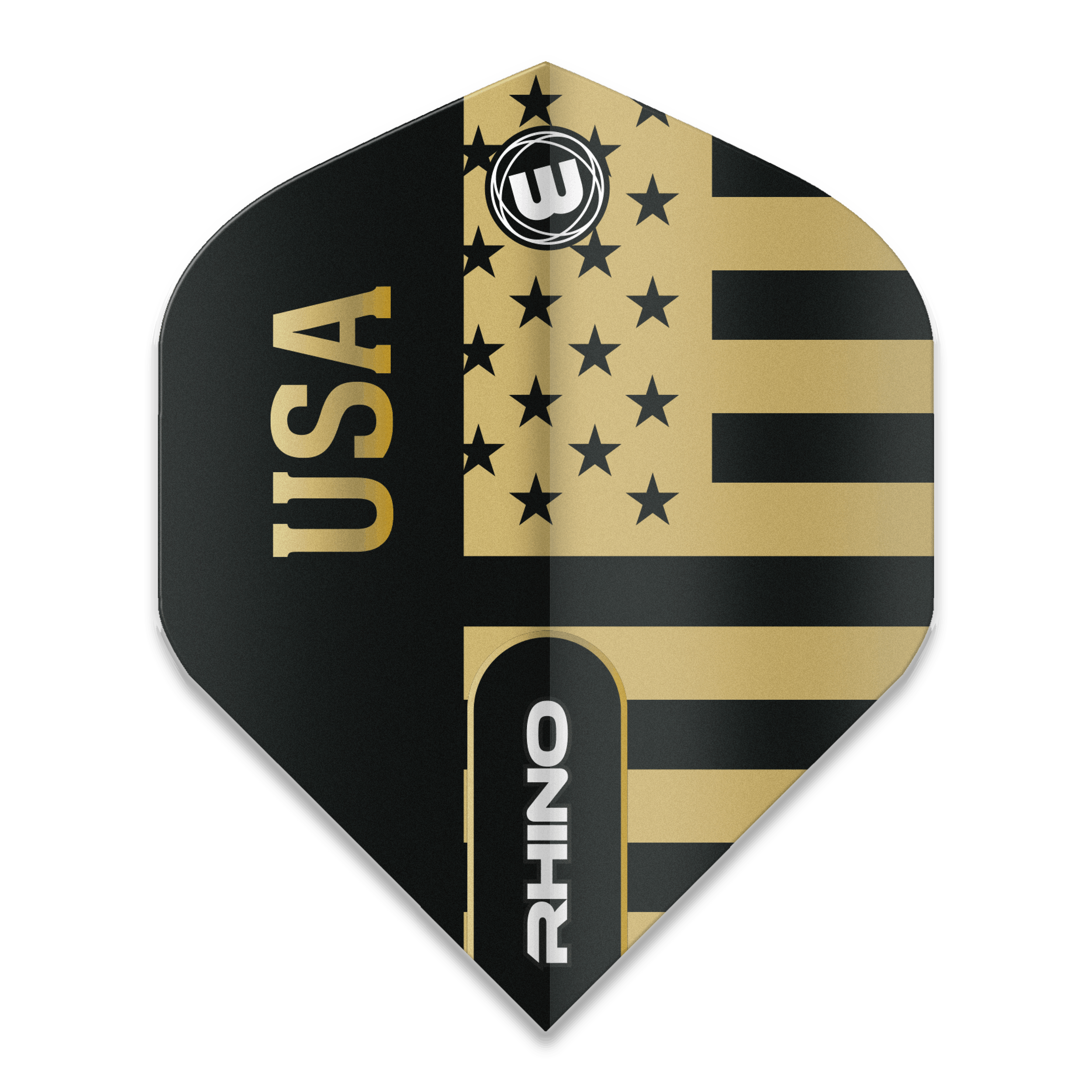Winmau Rhino Black & Gold Flag - USA 6905.205