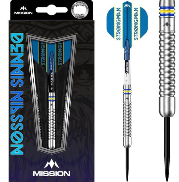 Mission Dennis Nilsson Darts -Steel Tip- 95% Tungsten - Sølv