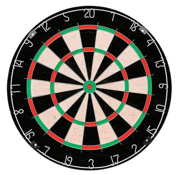 Xqmax Classic Dartboard - Full Size Bristle Round Wire Dartboard