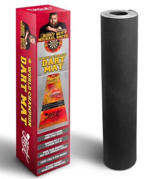 Shot Michael Smith Dart Mat - Neoprene Rubber Mat Bully Boy