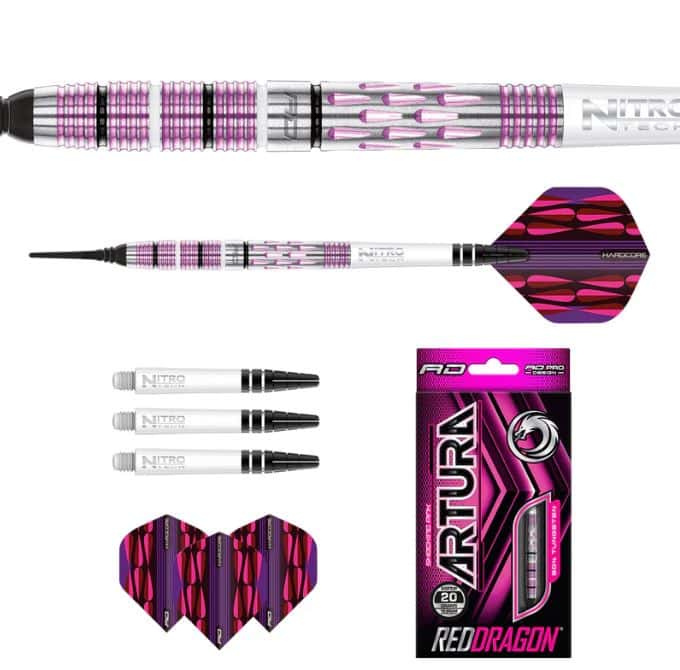Darts Artura Shocking Pink Soft Tip - Bilde 2