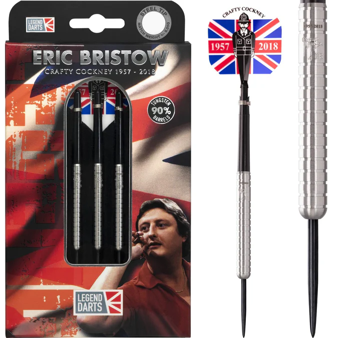 Legend Darts - Eric Bristow - Steel Tip - Cocked Finger - R1 - Silver 24g