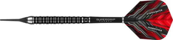 Harrows Supergrip Ultra Darts - Soft Tip - Black