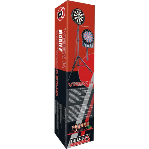 BULL'S Vibex H Mobile Dartstand - Mobile Travel Stand For Soft Tip Dartboards