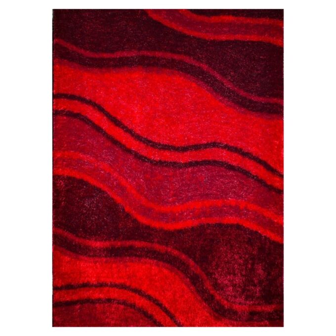 Tapete decorativo expo design 160x225 cm modelo ondas rojo (1) min