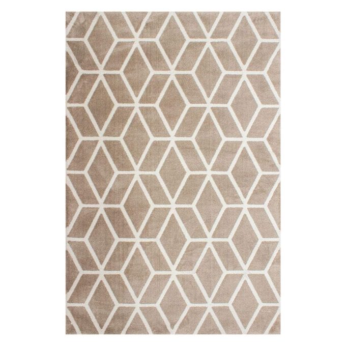 Tapete decorativo shaggy supreme geometric beige (1)
