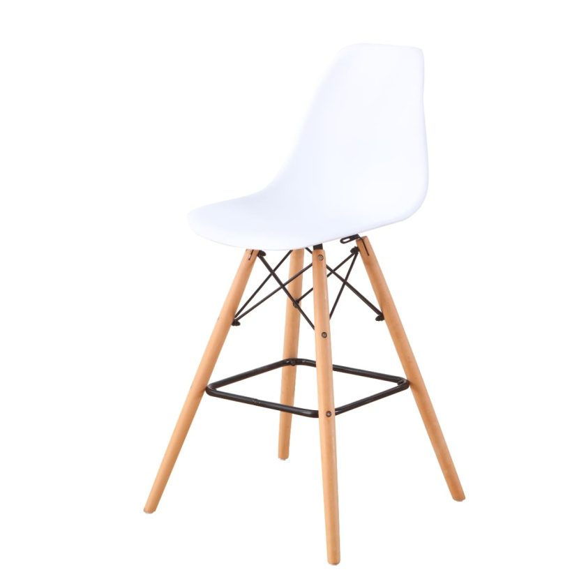 Set 2 Sillas Tipo Bar Replica Eames Blanco (2)