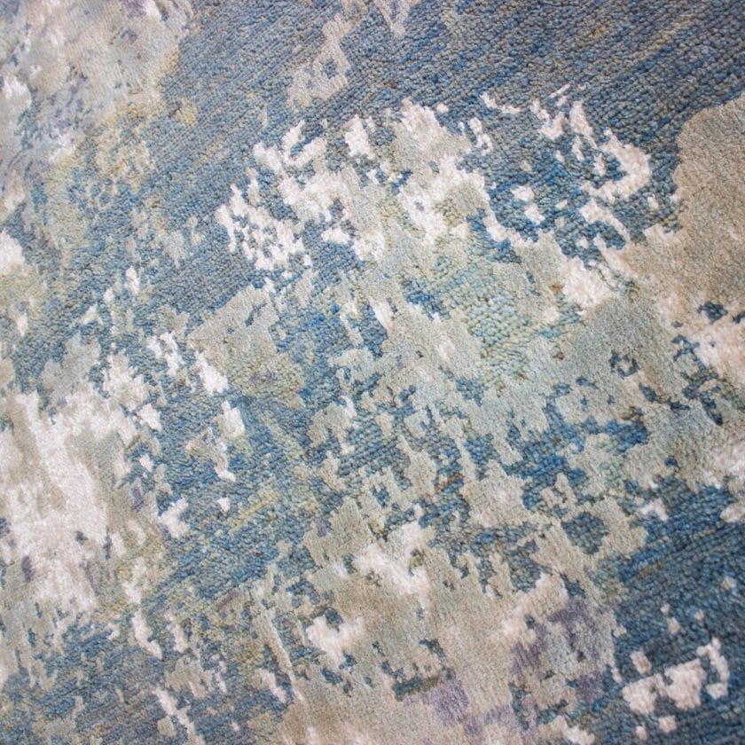 Tapete Decorativo Bazhars Wool And Silk Azul (2)