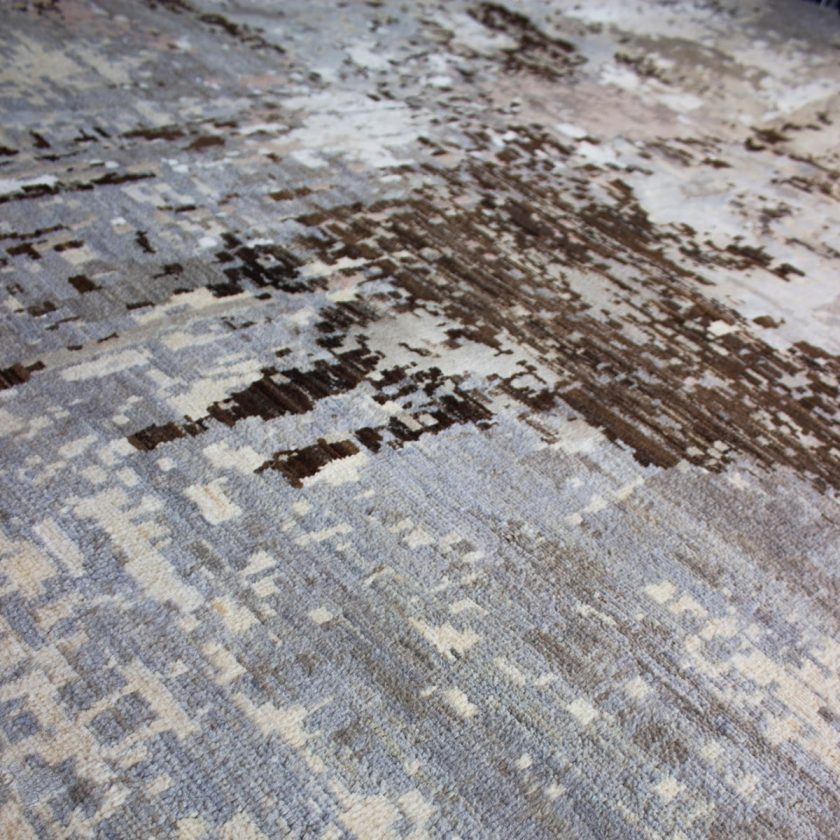 Tapete Decorativo Bazhars Wool And Silk Gris (1)