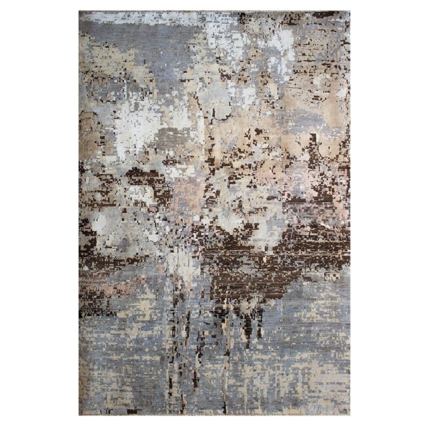Tapete Decorativo Bazhars Wool And Silk Gris (2)