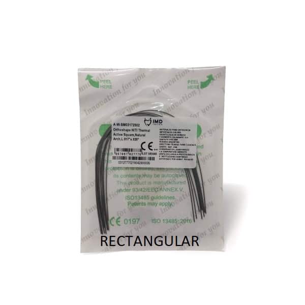 Arcos NiTi Térmico rectangular  0.016"x 0.022" -0.017"x 0.025"