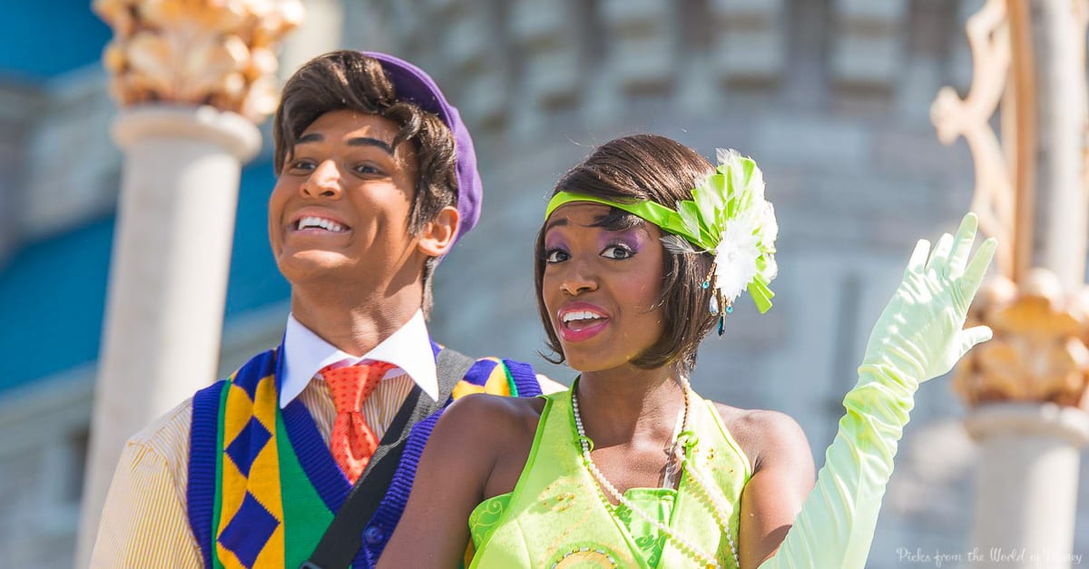 Tiana and Naveen Cinderella castle