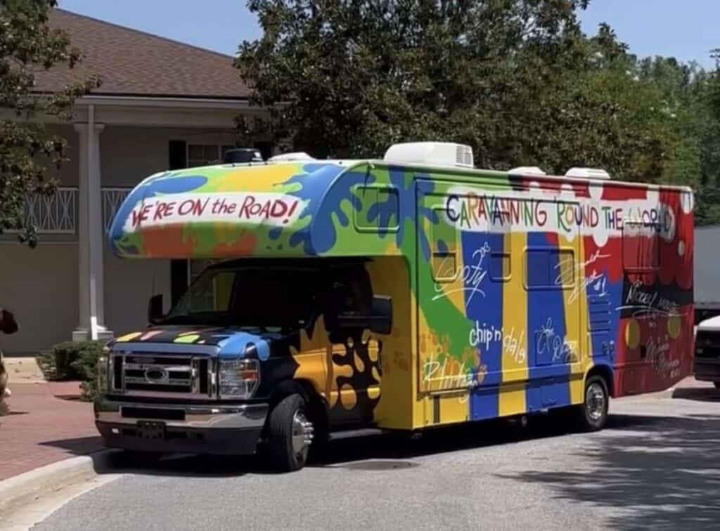 disney-character caravan