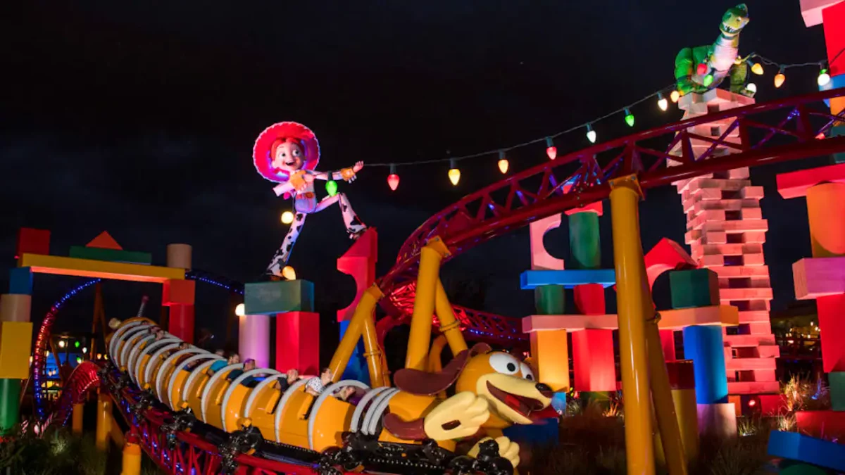 toy story land at night