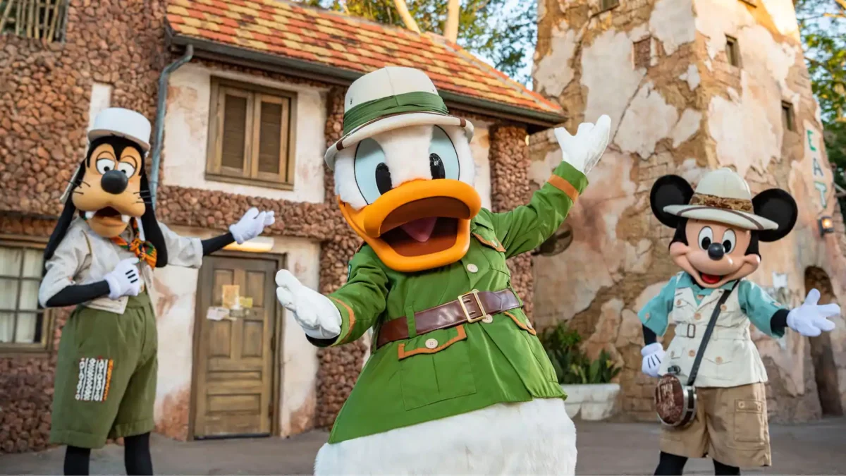 Donald outside of Tusker House Restaurant in Disney's Animal Kingdom