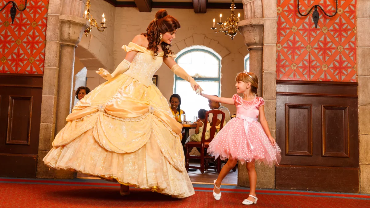 Belle at Akershus Royal Banquet Hall in EPCOT