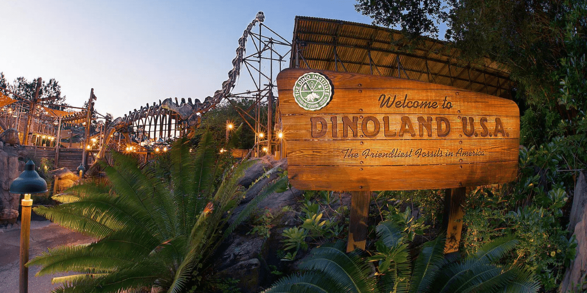Signage for DinoLand U.S.A.