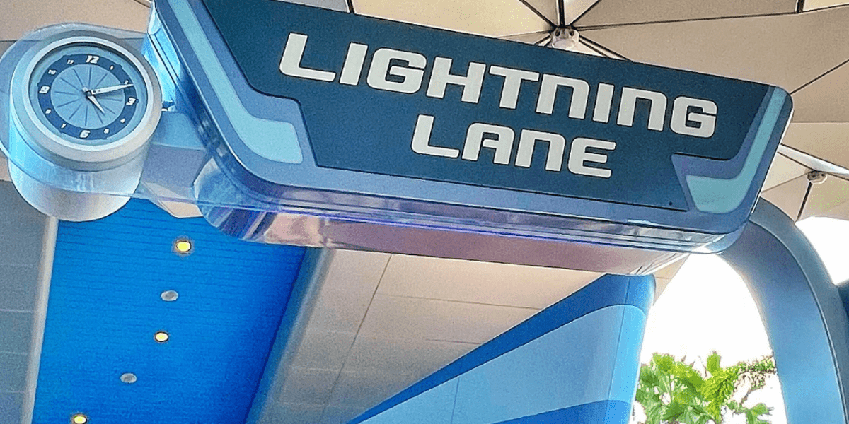 Signage for Lightning Lane